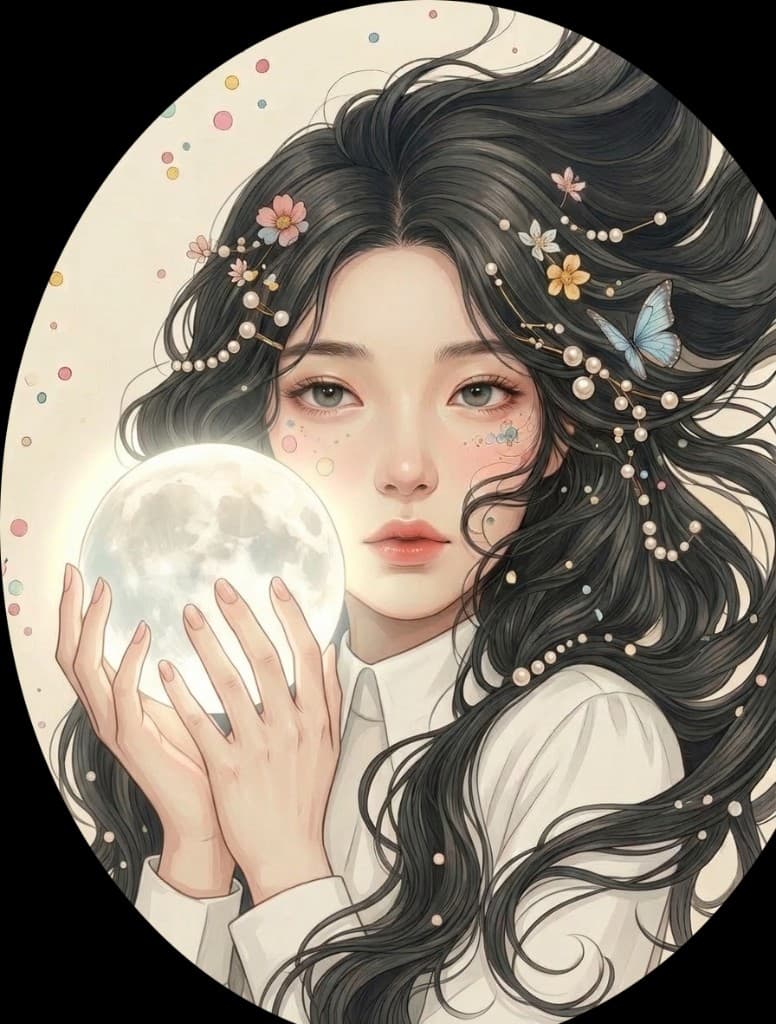 운명비서 — 달을 품은 일러스트